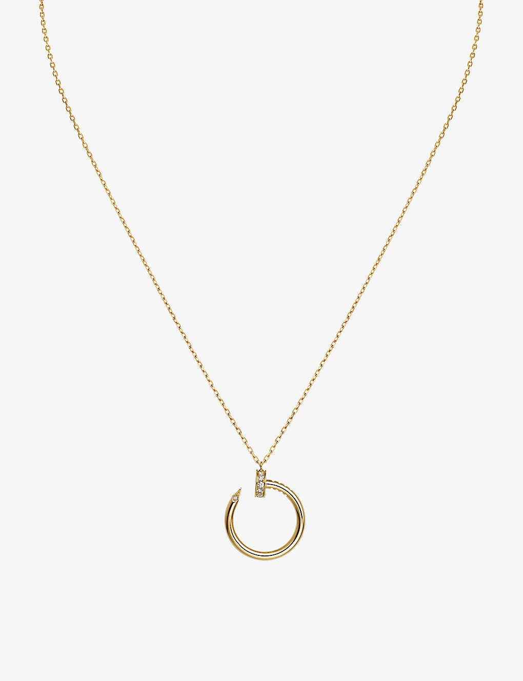 Cartier Womens Yellow Gold Juste Un Clou 18ct Yellow-gold And 0.12ct Diamond Pendant Necklace