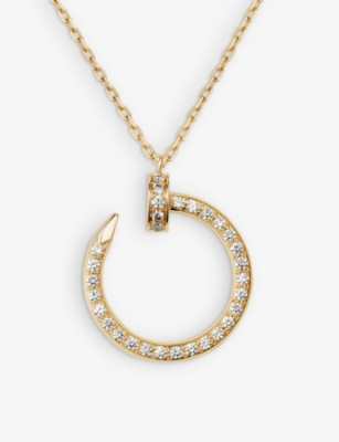 Shop Cartier Womens Yellow Gold Juste Un Clou 18ct Yellow-gold And 0.38ct Diamond Pendant Necklace