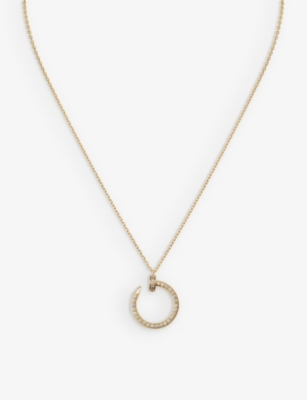 CARTIER: Juste un Clou 18ct yellow-gold and 0.38ct diamond pendant necklace