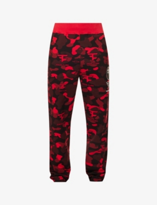 A BATHING APE: A Bathing Ape x FaZe Clan brand-print relaxed-fit cotton-jersey jogging bottoms