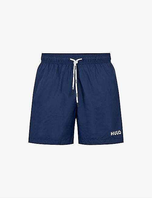 HUGO: Logo-print swim shorts