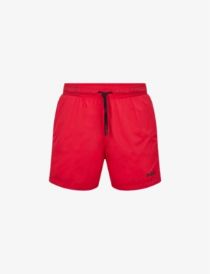 HUGO: Logo-print swim shorts