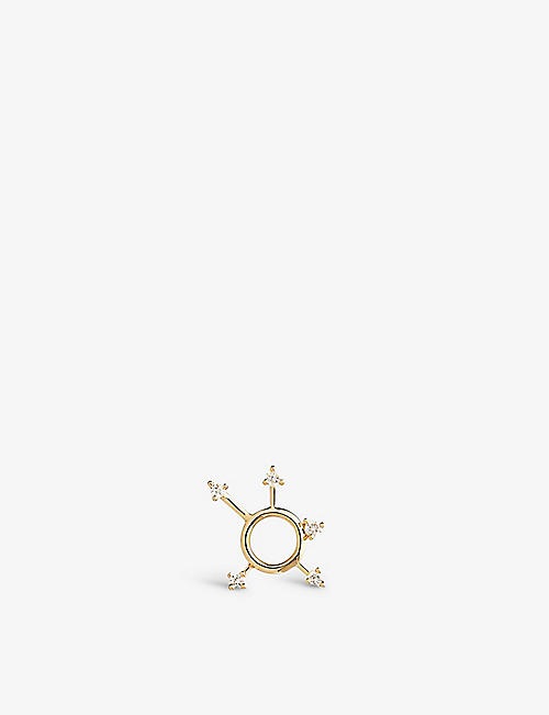 THE ALKEMISTRY: Ruifier Scintilla Sigma 18ct yellow-gold and 0.05ct diamond stud earring