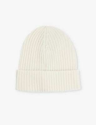 BOSS: Logo-embroidered turn-up wool and cashmere-blend beanie