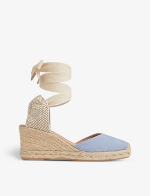 LK BENNETT: Maureen suede espadrille wedges