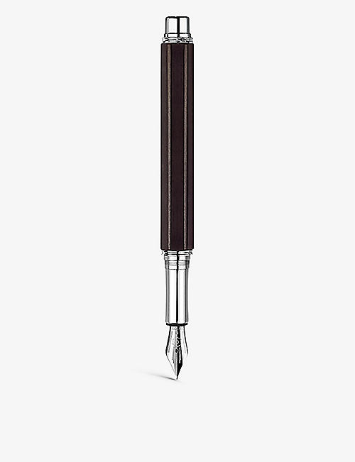 CARAN DACHE: Varius Ebony silver-plated stainless-steel fountain pen