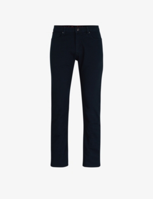 Hugo Boss Hugo Mens Navy Slim-fit Mid-rise Stretch-cotton Jeans
