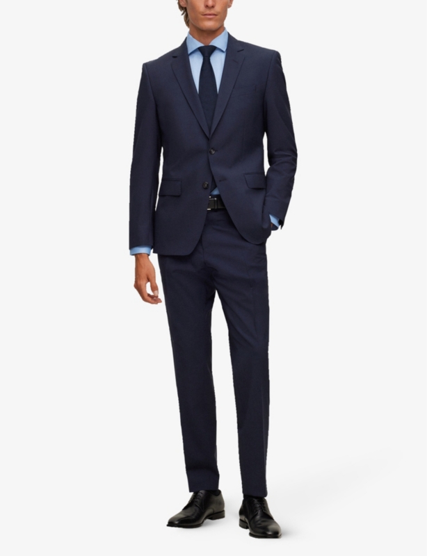 Single-breasted slim-fit stretch-virgin wool suit