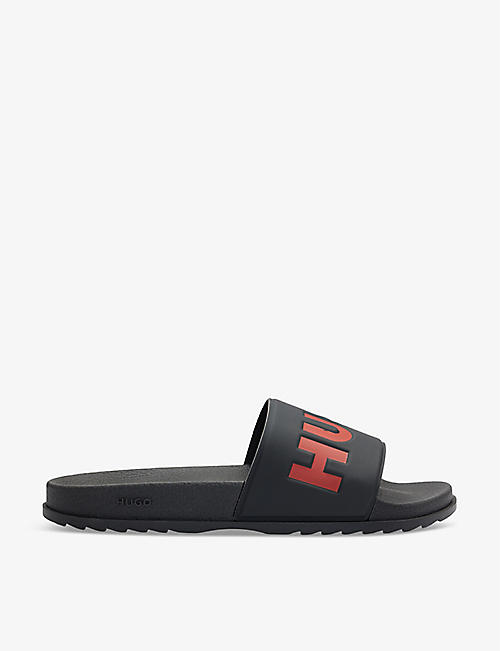 HUGO: Logo-embossed rubber sandals