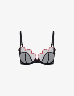 AGENT PROVOCATEUR Lornaheart scalloped embroidered tulle