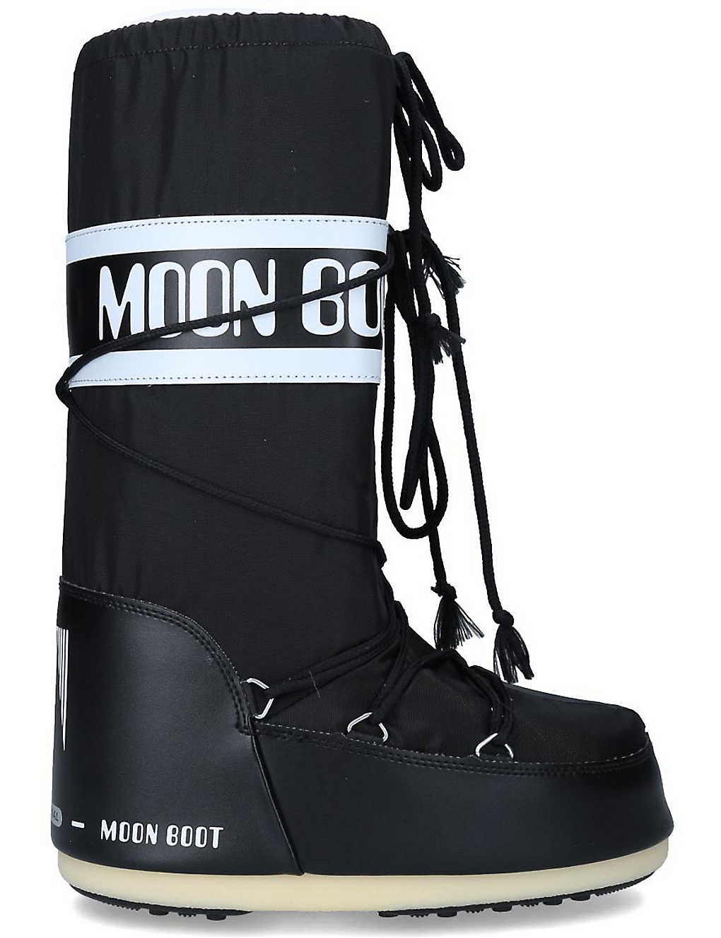 Shop Moon Boot Icon Brand-print Shell Boots In Black
