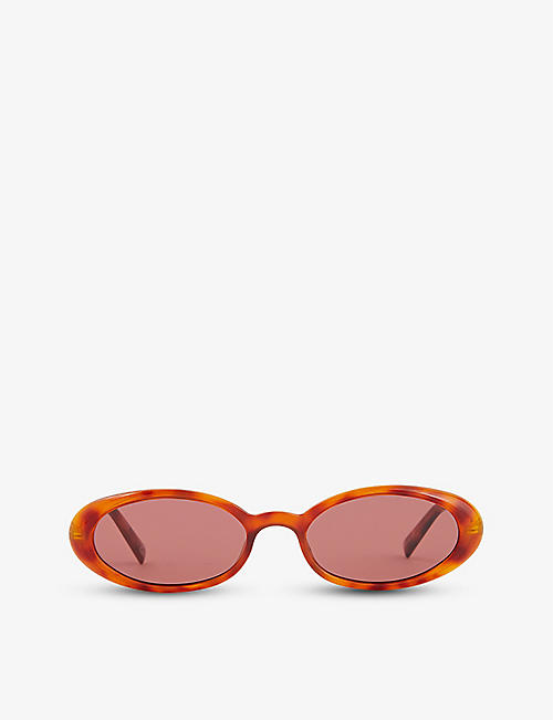 LE SPECS: Magnifique oval-frame plastic sunglasses