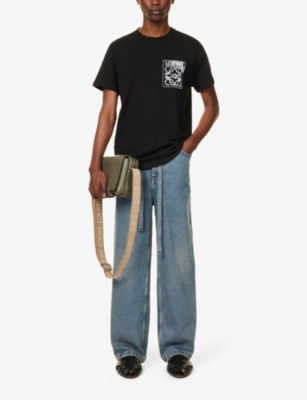 LOEWE Anagram-embroidered regular-fit cotton-jersey T-shirt