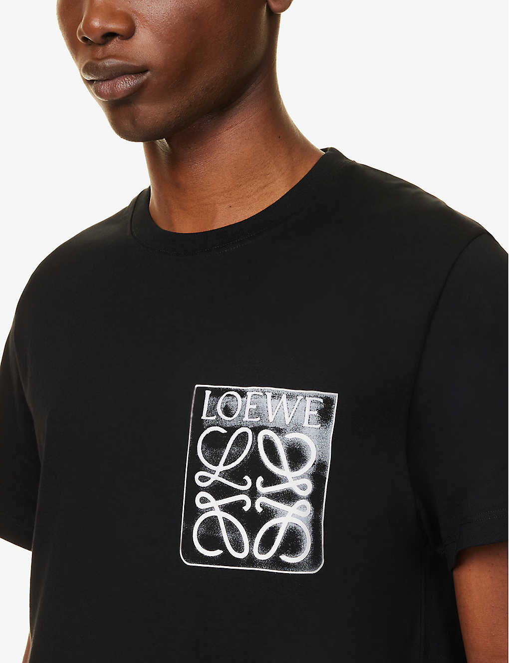 LOEWE Anagram-embroidered regular-fit cotton-jersey T-shirt