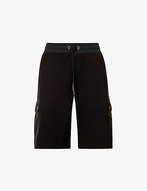 MONCLER: Brand-patch relaxed-fit cotton-jersey shorts