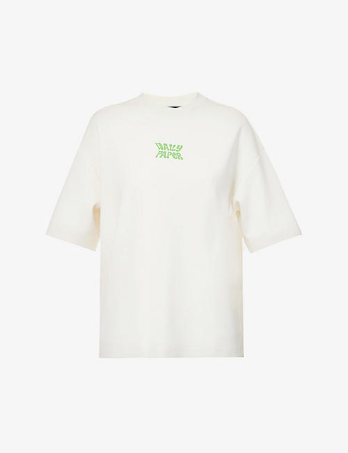 DAILY PAPER: Paz brand-print stretch-cotton T-shirt