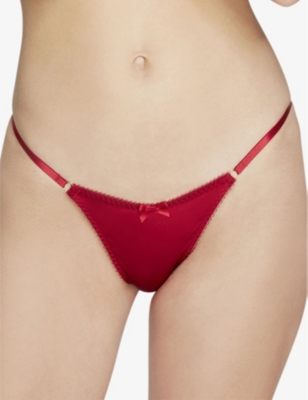 AGENT PROVOCATEUR: Ettie Ouvert cut-out heart-motif stretch-silk briefs