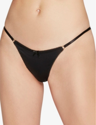 AGENT PROVOCATEUR: Ettie cut-out mid-rise stretch-mesh briefs