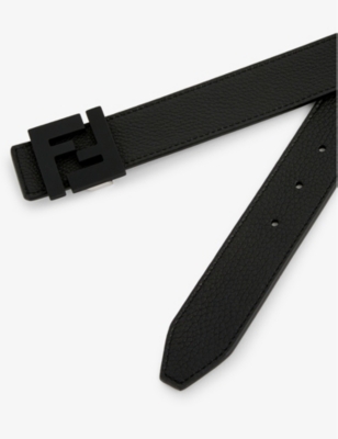 FENDI FF brand-plaque reversible leather belt