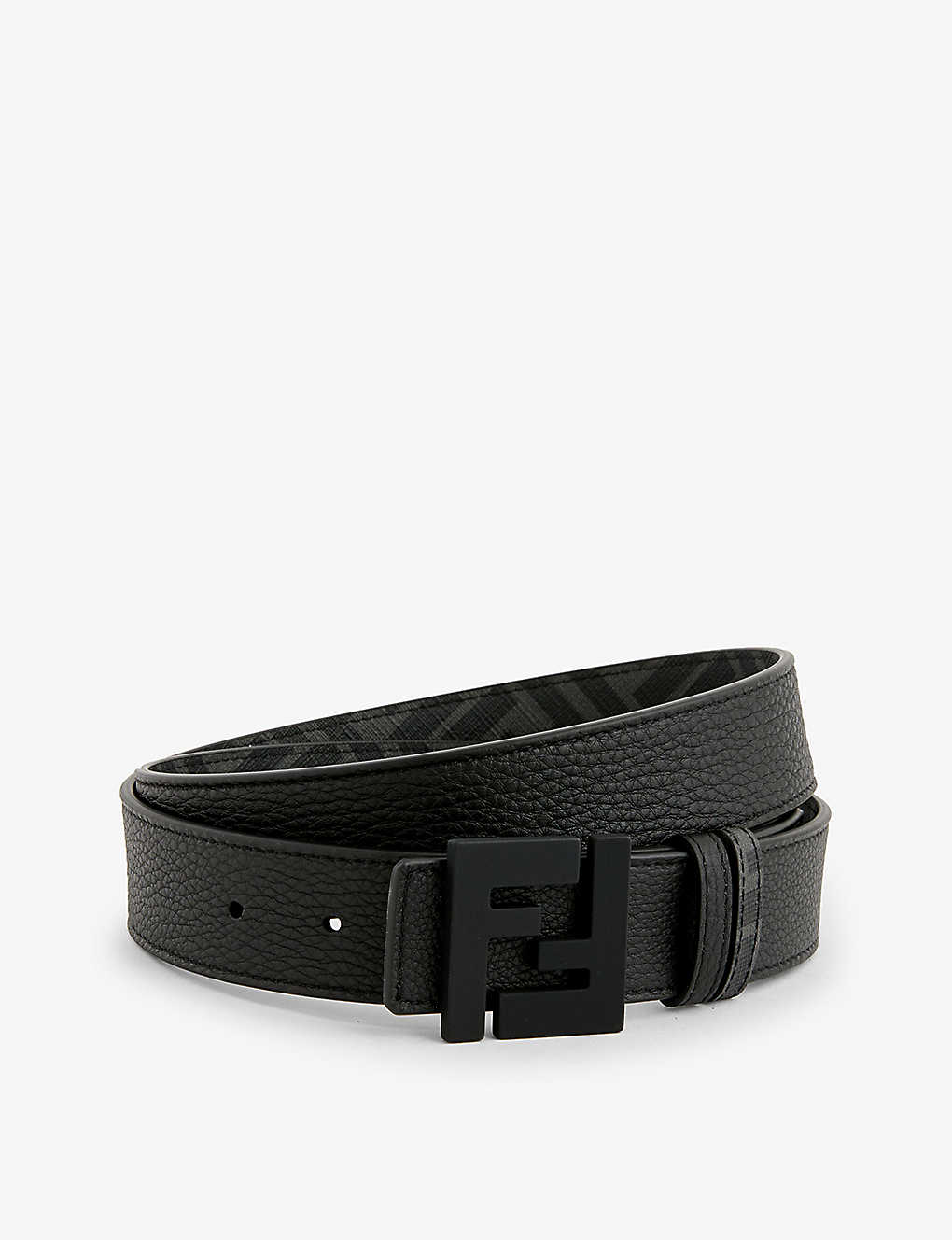 FENDI FF brand-plaque reversible leather belt