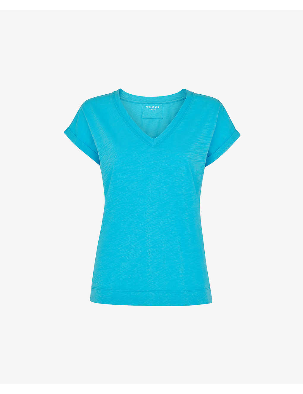 Whistles Womens Turquoise Willa Organic Cotton-jersey T-shirt