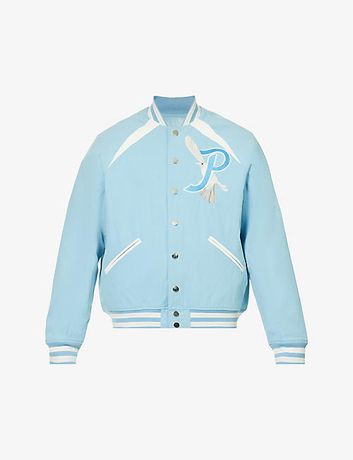 3.PARADIS: Brand-embroidered boxy-fit cotton-blend jacket