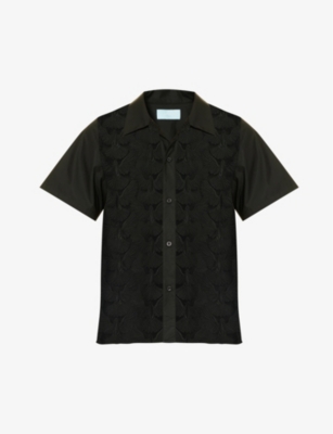 3.PARADIS: Unity Doves embroidered cotton-poplin shirt
