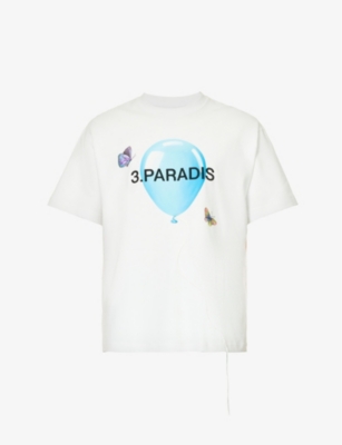 3.PARADIS: Dreaming Balloons logo-print relaxed-fit cotton-jersey T-shirt