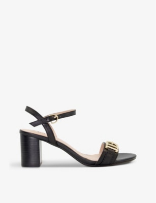 DUNE: Jessie block-heel leather heeled sandals