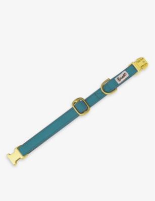 FRENCH BANDIT: Vichy logo-patch big woven dog collar