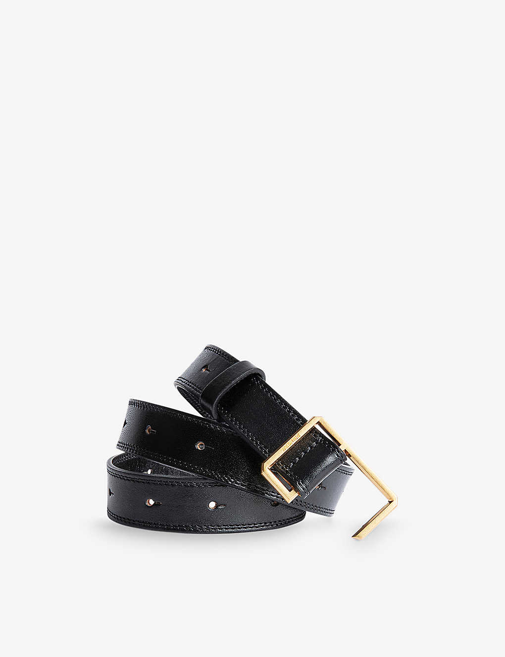Zadig & Voltaire Cecilia Leather Belt In Noir