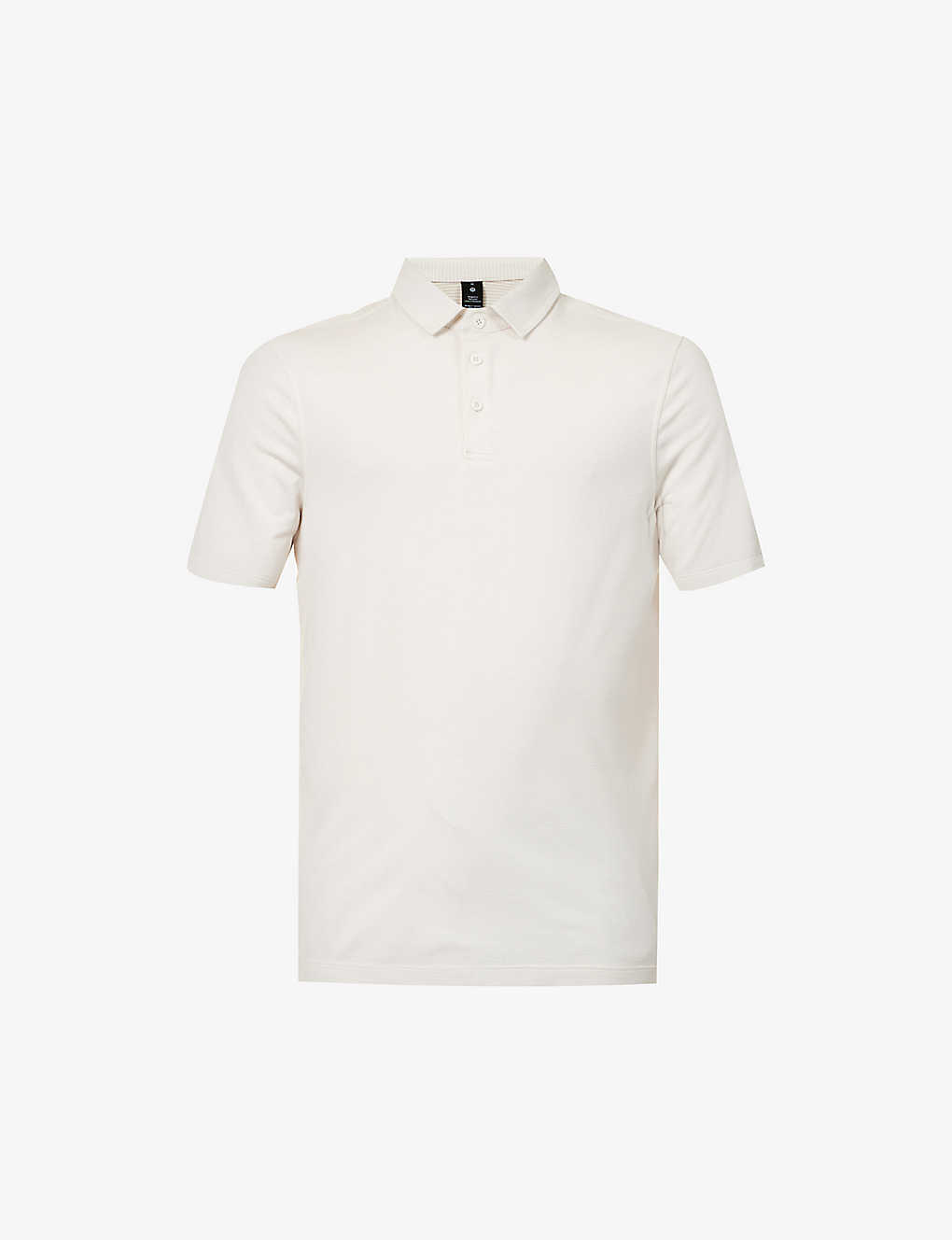 Lululemon Evolution Short Sleeve Polo Shirt Pique Fabric In White