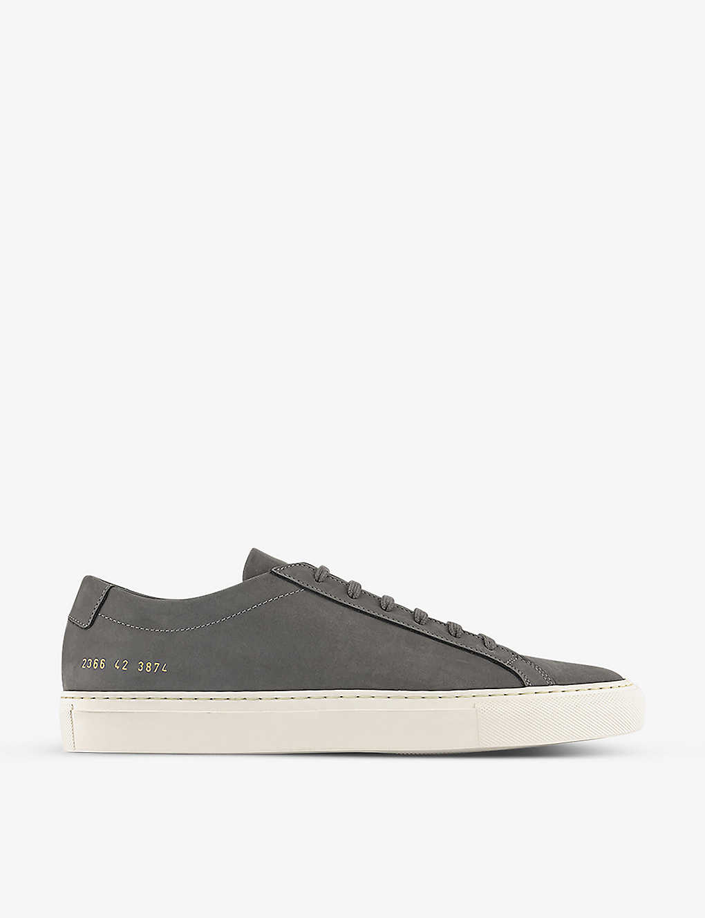 Common Projects Mens Warm Grey Achilles Nubuck-leather Low-top Trainers