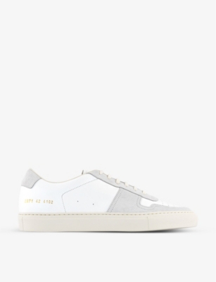 COMMON PROJECTS COMMON PROJECTS MEN'S OFF WHITE BBALL SUEDE AND LEATHER LOW-TOP TRAINERS,65771571