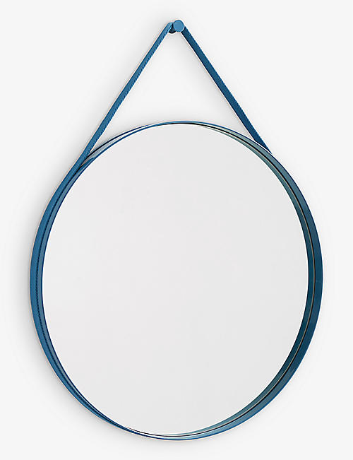 HAY: Strap No 2 circular steel and glass mirror 70cm