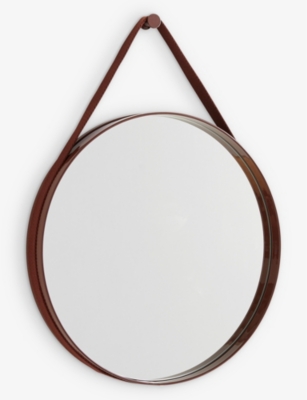 HAY: Strap No 2 circular steel and glass mirror 50cm