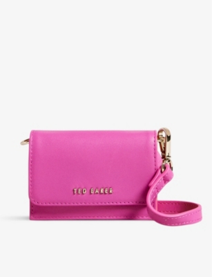 테드베이커 Munika 로고-embellished multi-compartment 가죽 카드홀더 TED BAKER LT-PINK