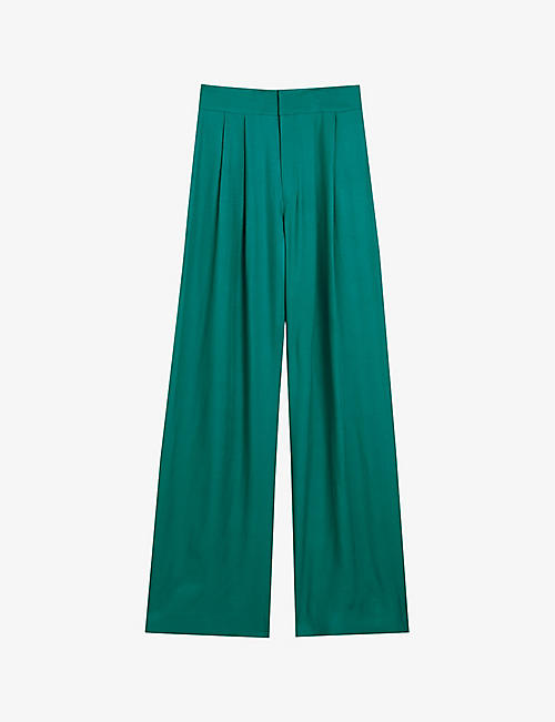 TED BAKER: Krissi wide-leg high-rise woven trousers
