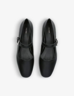 The Row Boheme Leather Mary Jane Ballet Flats In Black