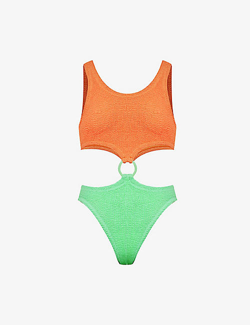 HUNZA G: Paige ring-loop swimsuit