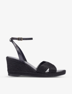 LK BENNETT: Santana metallic-rope wedge-heel sandals