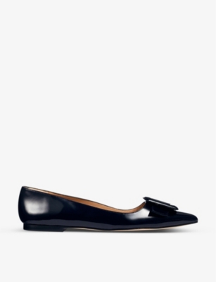 LK BENNETT: Devon buckle patent-leather flats