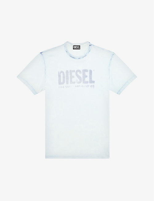 DIESEL：T-Diegor-E6 徽标印花平纹针织棉 T 恤