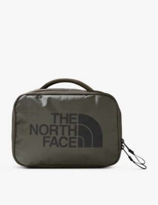 The North Face Base Camp Voyager Dopp Kit In Taupe Green/black