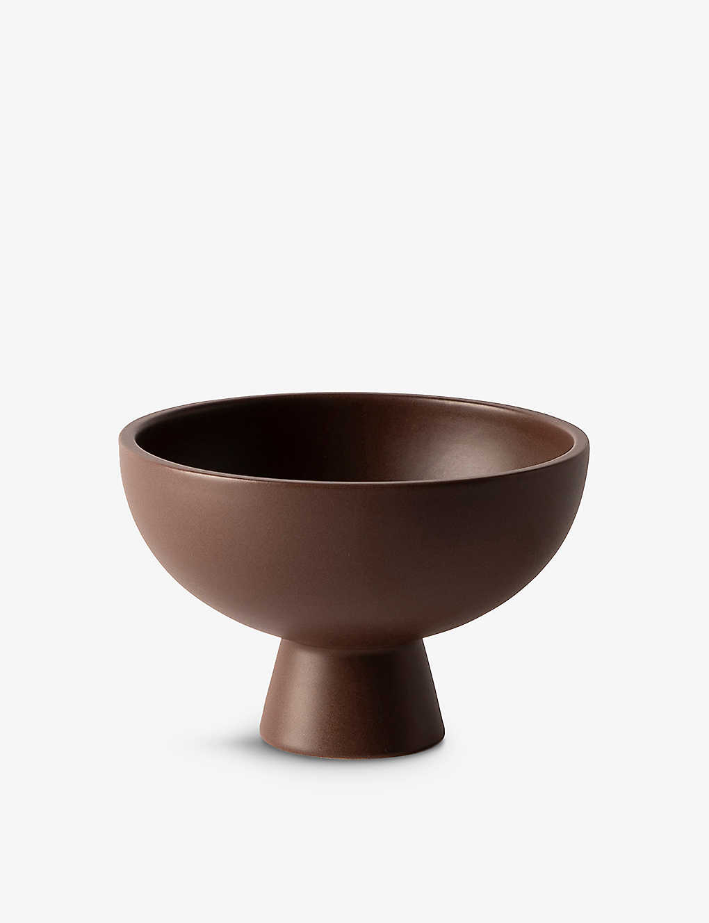 Raawii Strøm Small Ceramic Bowl 15cm In Chocolate