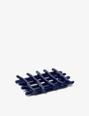 FERM LIVING: Weave glazed-ceramic soap tray