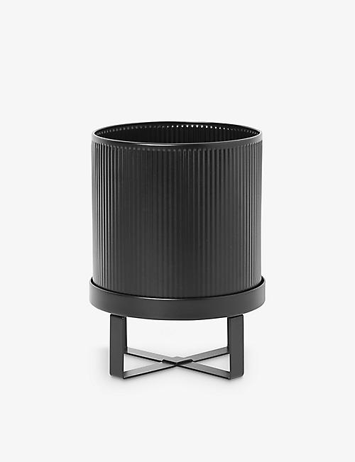 FERM LIVING: Bau small elevated steel pot 24cm