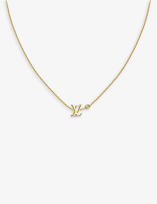 LOUIS VUITTON: Idylle Blossom 18ct yellow-gold and 0.03ct brilliant-cut diamond pendant necklace
