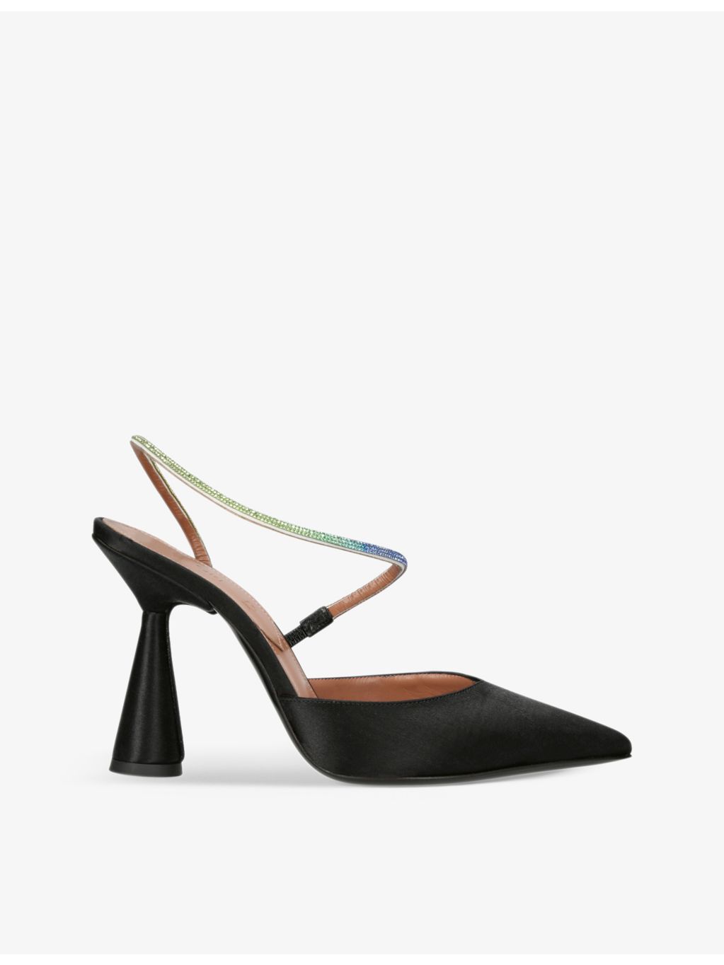 D'ACCORI - Saturn 100 crystal-embellished satin heeled shoes