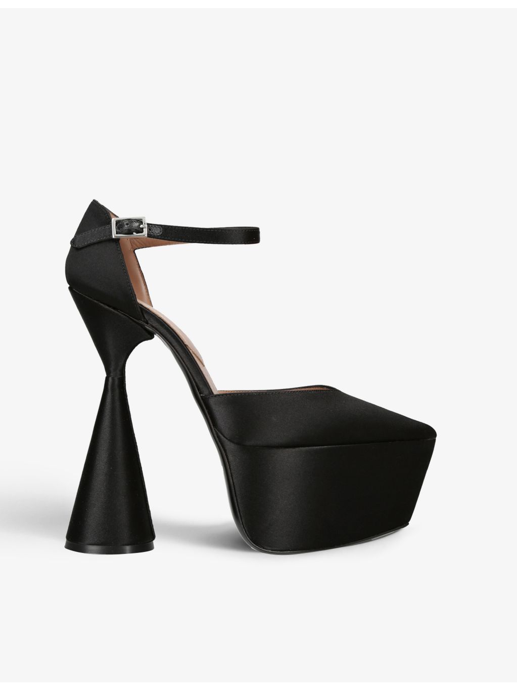 D'ACCORI - Reign platform-sole satin heeled pumps